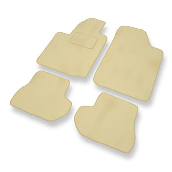 Tapis de Sol Velours adapté pour Citroen C2 Hayon (2003-2010) - Premium tapis de voiture - beige
