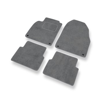 Tapis de Sol Velours adapté pour Saab 9-3 II Cabriolet, SportCombi, SportBerline (2002-2012) - Premium tapis de voiture - gris