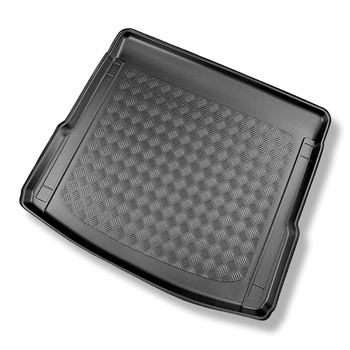 Tapis de coffre adapté pour Audi Q5 II FY SUV (01.2017-08.2024) - bac de coffre - protection de coffre voiture - aussi pour les modèles avec des rails de fixation; non pour version TFSI e plug-in hybrid; sièges arrière fixes