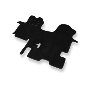 Tapis de Sol Velours adapté pour Renault Trafic II Van (2001-2014) 3 places - Premium tapis de voiture - noir