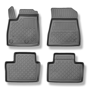 Tapis de sol en TPE adapté pour Renault Austral Mild Hybrid SUV (12.2022-....) - 5 sièges - tapis de voiture - noir