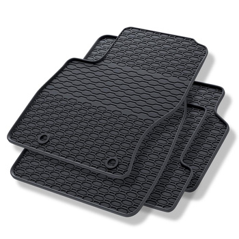 Tapis de sol en caoutchouc adapté pour Ford Focus II (2003-2011) - tapis de voiture - noir