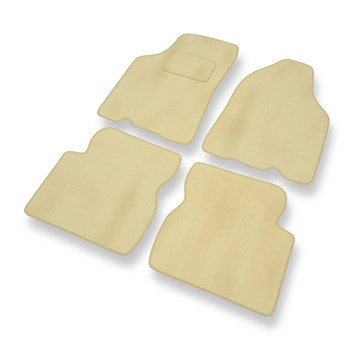 Tapis de Sol Velours adapté pour Kia Shuma II Hayon, Berline (2001-2005) - Premium tapis de voiture - beige