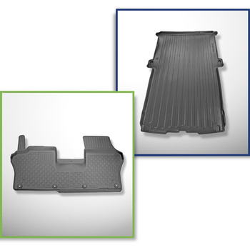 Kit tapis de coffre et tapis de voiture TPE pour: Volkswagen ID. Buzz Van (05.2022-....) - 2/3 sièges