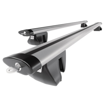 Barres de toit en aluminium adapté pour Chrysler 300C Touring (2004-2010) - Porte-Bagages de Voiture argent - rails