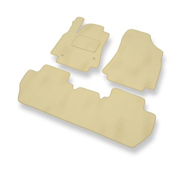 Tapis de Sol Velours adapté pour Peugeot Partner II Van (2008-2018) - Premium tapis de voiture - beige
