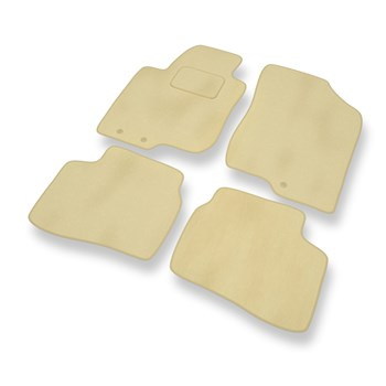 Tapis de Sol Velours adapté pour Kia Ceed I (2006-2012) - Premium tapis de voiture - beige