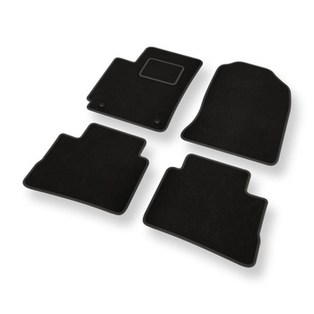 Tapis de Sol Velours adapté pour Hyundai Kona Crossover (2017-2023) - Premium tapis de voiture - noir