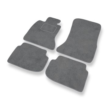 Tapis de Sol Velours adapté pour BMW 7 V F01/F02 Berline (2008-2015) - Premium tapis de voiture - gris