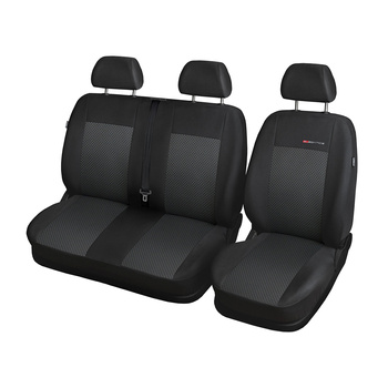 Housses de siège sur mesure adaptées pour Volkswagen Transporter T6 Van (2015-2019) seulement les sièges avant - housse siege voiture - couverture siege - E3