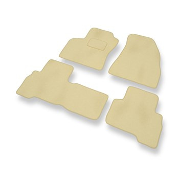 Tapis de Sol Velours adapté pour Fiat Fiorino IV Van (2008-2011) - Premium tapis de voiture - beige