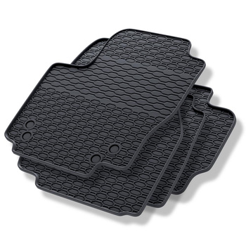 Tapis de sol en caoutchouc adapté pour Ford Mondeo IV Hayon, Break, Berline (2007-2014) - tapis de voiture - noir - 4 pcs.