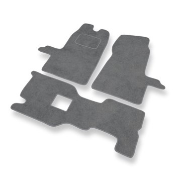 Tapis de Sol Velours adapté pour Ford Transit VI Van (2000-2006) - Premium tapis de voiture - gris