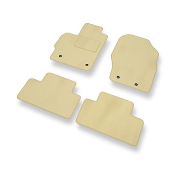 Tapis de Sol Velours adapté pour Mazda CX-7 SUV (2007-2012) - Premium tapis de voiture - beige