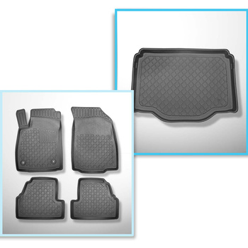 Kit tapis de coffre et tapis de voiture TPE pour: Chevrolet Trax Crossover (05.2013-06.2019) - aussi pour la version Allroad