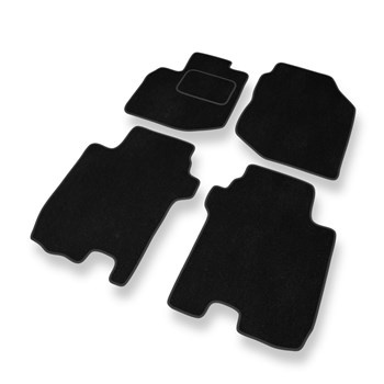 Tapis de Sol Velours adapté pour Honda Jazz III Hayon (2008-2015) - Premium tapis de voiture - noir