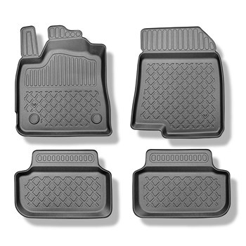 Tapis de sol en TPE adapté pour Dacia Sandero III Stepway Crossover (01.2021-....) - tapis de voiture - noir