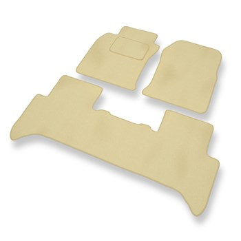 Tapis de Sol Velours adapté pour Toyota Land Cruiser J120 SUV (2002-2009) - Premium tapis de voiture - beige