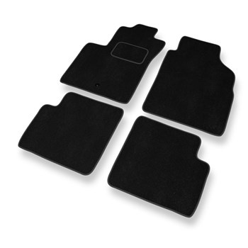 Tapis de Sol Velours adapté pour Fiat 500 Hayon (2007-2012) - Premium tapis de voiture - noir