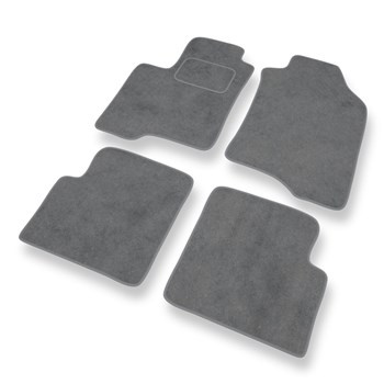 Tapis de Sol Velours adapté pour Fiat Panda III Hayon, Van (2012-....) - Premium tapis de voiture - gris