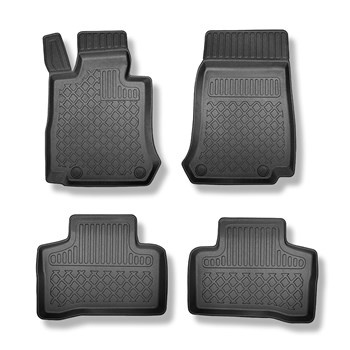Tapis de sol en TPE adapté pour Mercedes-Benz GLC X253 SUV (12.2015-10.2022) - tapis de voiture - noir