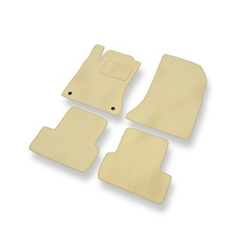 Tapis de Sol Velours adapté pour Mercedes-Benz GLA X156 SUV (2013-2019) - Premium tapis de voiture - beige