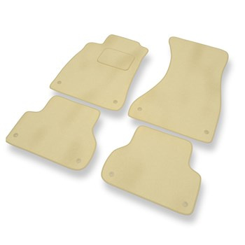 Tapis de Sol Velours adapté pour Audi A4 B9 (2015-....) - Premium tapis de voiture - beige