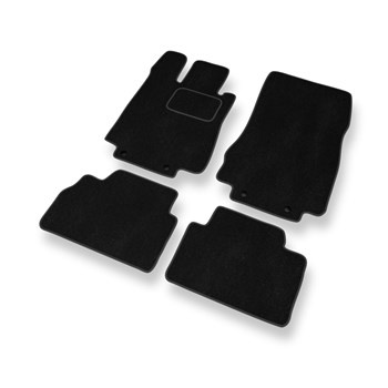Tapis de Sol Velours adapté pour Mercedes-Benz Classe S W220 Coupé, Berline (1998-2006) version longue - Premium tapis de voiture - noir