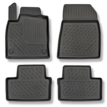 Tapis de sol en TPE adapté pour Mitsubishi Colt VII Hayon (10.2023-....) - aussi pour la version hybride - tapis de voiture - noir