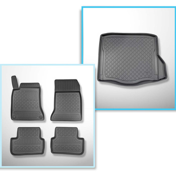 Kit tapis de coffre et tapis de voiture TPE pour: Mercedes-Benz CLA C117 Coupé (03.2013-03.2019)