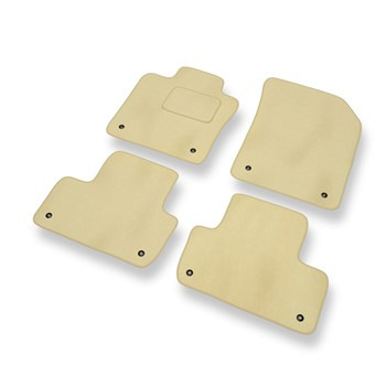Tapis de Sol Velours adapté pour Volvo XC60 II SUV (2017-....) - Premium tapis de voiture - beige