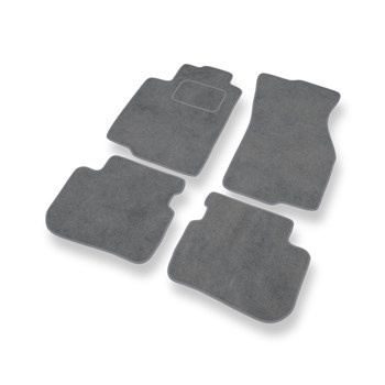 Tapis de Sol Velours adapté pour Mitsubishi Colt V Hayon (1996-2004) - Premium tapis de voiture - gris