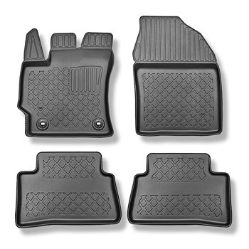 Tapis de sol en TPE adapté pour Toyota Corolla Cross SUV (11.2022-....) - tapis de voiture - noir