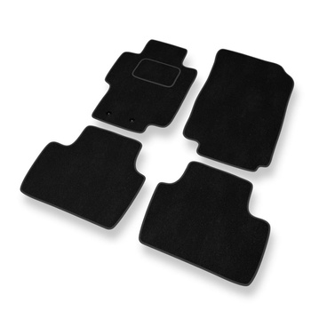 Tapis de Sol Velours adapté pour Honda Accord VII Coupé, Berline, Tourer (2003-2007) - Premium tapis de voiture - noir