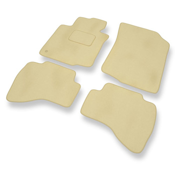 Tapis de Sol Velours adapté pour Peugeot 107 I Hayon (2005-2013) - Premium tapis de voiture - beige