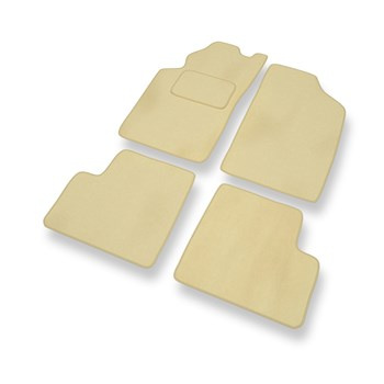 Tapis de Sol Velours adapté pour Toyota Avensis I (1997-2003) - Premium tapis de voiture - beige