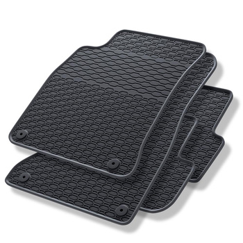 Tapis de sol en caoutchouc adapté pour Audi A4 B8 (2008-2015) - tapis de voiture - noir