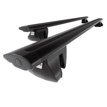 Barres de toit en aluminium adapté pour Dodge Journey Crossover (2008-2011) - Porte-Bagages de Voiture noir - rails