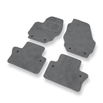 Tapis de Sol Velours adapté pour Volvo V70 III (2007-2016) - Premium tapis de voiture - gris