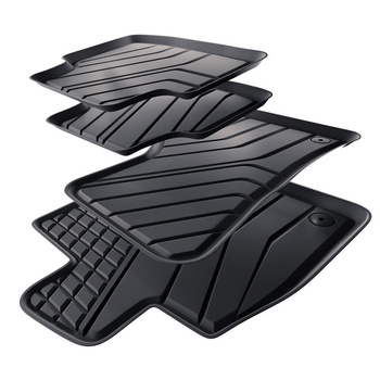 Tapis de sol en TPE adapté pour Volkswagen Golf Sportsvan Monospace (2014-2020) - tapis de voiture - noir