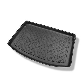 Tapis de coffre adapté pour Mazda CX-3 SUV (06.2015-12.2021) - bac de coffre - protection de coffre voiture - sur le niveau supérieur (aussi avec caisson de graves) et inférieur (seulement sans caisson de graves) du plancher amovible du coffre