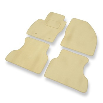 Tapis de Sol Velours adapté pour Ford Focus II Hayon, Break, Berline (2005-2010) - Premium tapis de voiture - beige