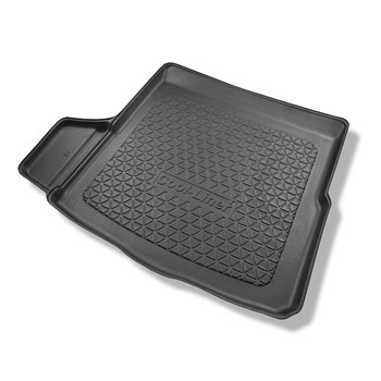 Tapis de coffre adapté pour Volkswagen Arteon Berline (06.2017-....) - bac de coffre - protection de coffre voiture - avec kit de réparation, sans roue de secours ; cavité gauche amovible