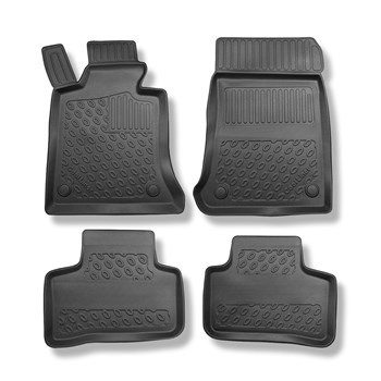 Tapis de sol en TPE adapté pour Mercedes-Benz GLK X204 SUV (12.2015-10.2022) - tapis de voiture - noir