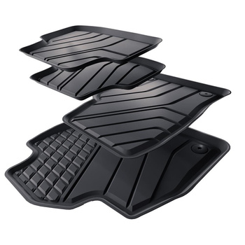 Tapis de sol en TPE adapté pour Volkswagen T-Cross SUV (2018-....) - tapis de voiture - noir