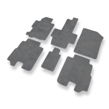 Tapis de Sol Velours adapté pour Honda FR-V Monospace (2004-2009) - Premium tapis de voiture - gris