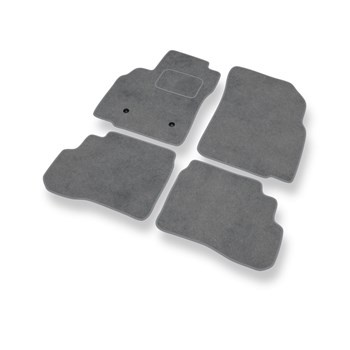 Tapis de Sol Velours adapté pour Opel Karl (2015-2019) - Premium tapis de voiture - gris