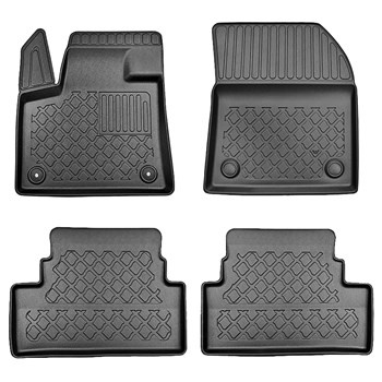 Tapis de sol en TPE adapté pour Opel Grandland X SUV (10.2017-....) - sans Hi-Fi-System FOCAL - tapis de voiture - noir