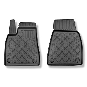 Tapis de sol en TPE adapté pour Tesla Model X SUV (10.2016-12.2020) - 6/7 sièges; avant seulement - tapis de voiture - noir