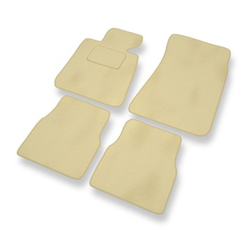 Tapis de Sol Velours adapté pour BMW 3 M3 I E30 Coupé, Cabriolet, Berline, Touring (1985-1992) - Premium tapis de voiture - beige